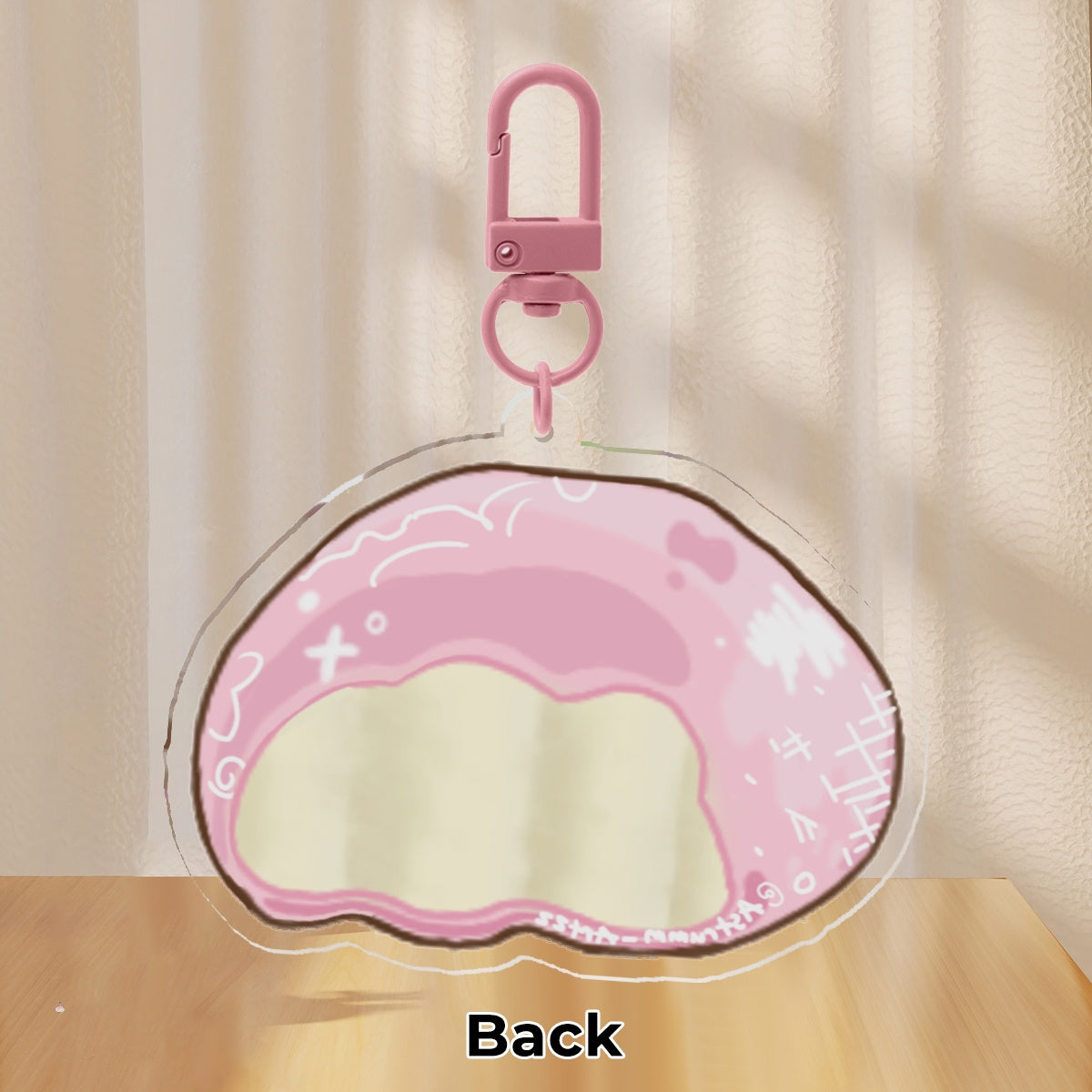 Strawberry Mochi Keychain