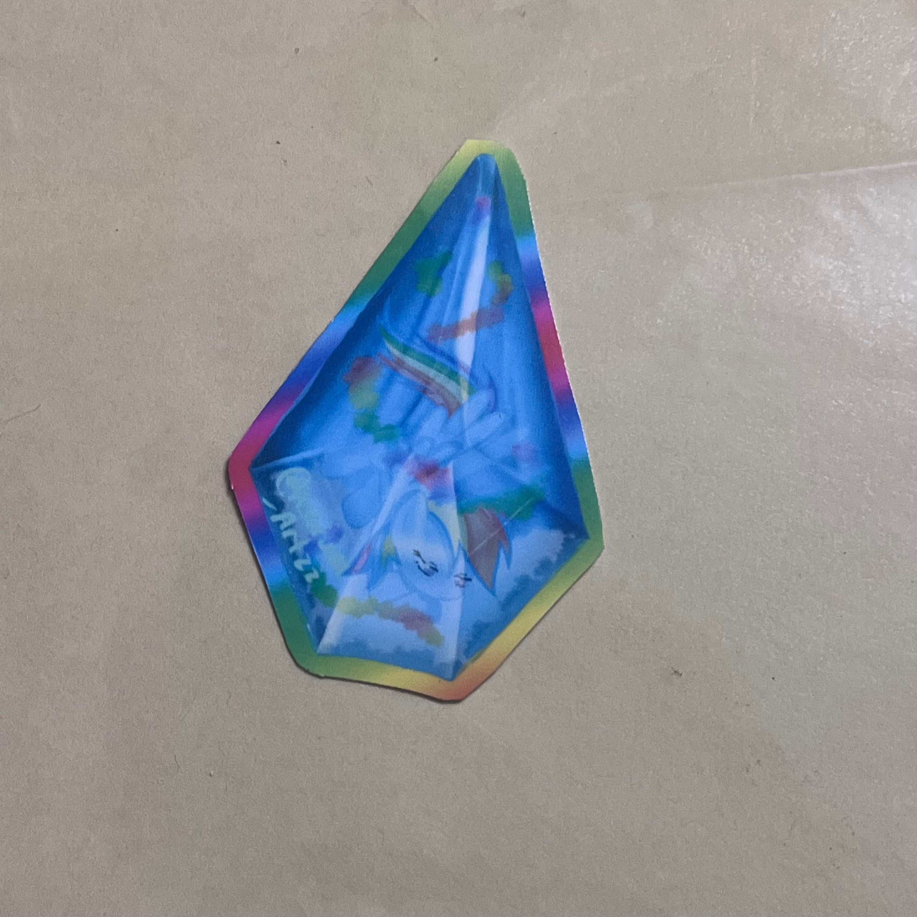 Rainbow dash crystal sticker
