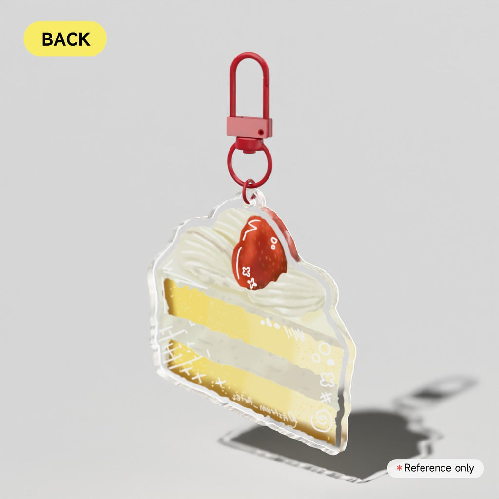 Strawberry Cake Keychain