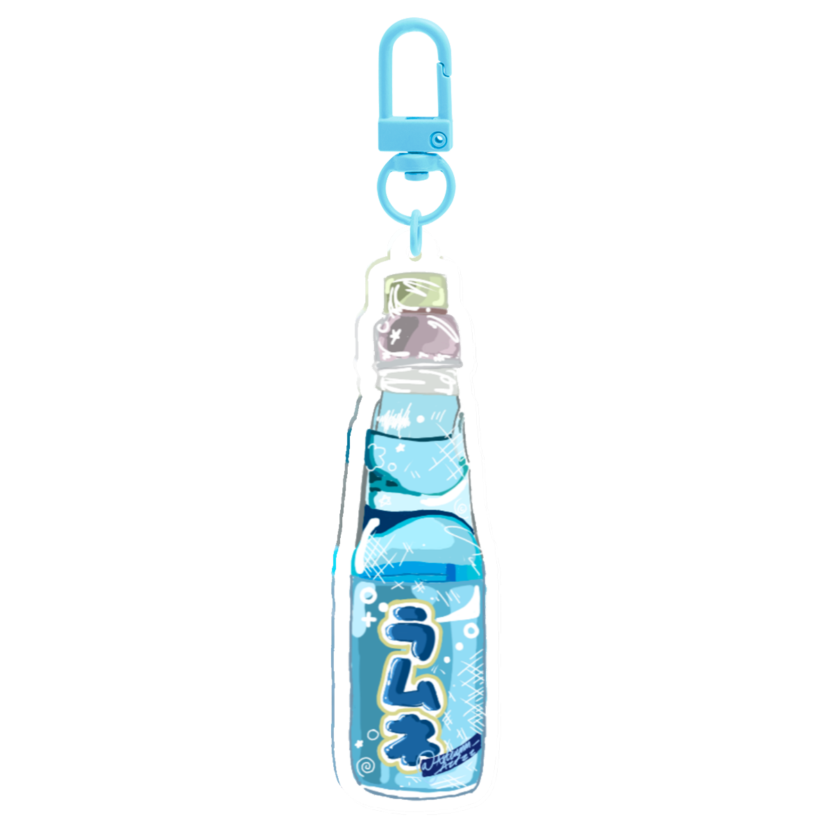 Blue Ramune Keychain