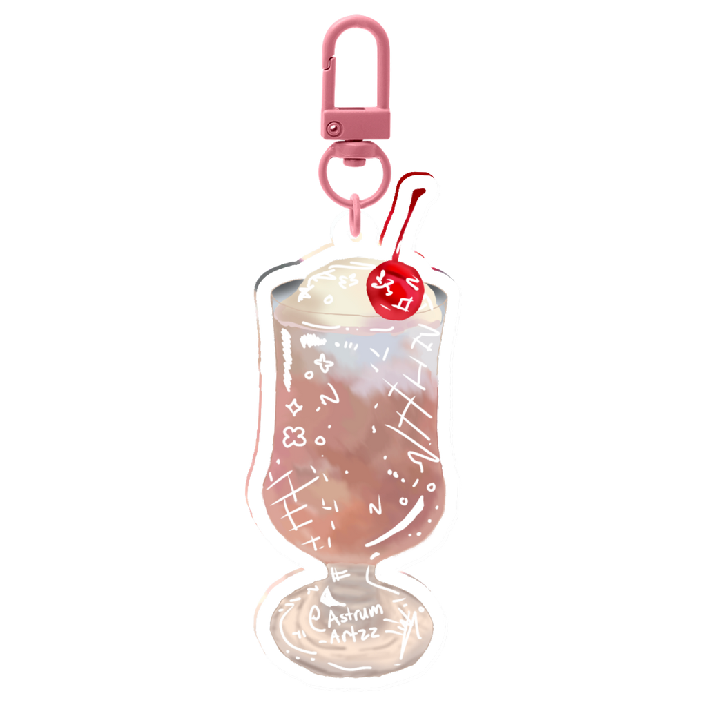 Pink Cream Soda Keychain