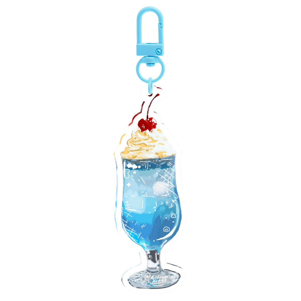 Blue Cream Soda Keychain