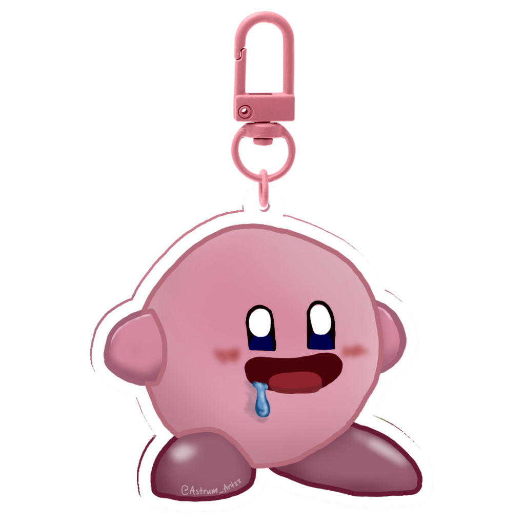 Drooling Kirby Keychain
