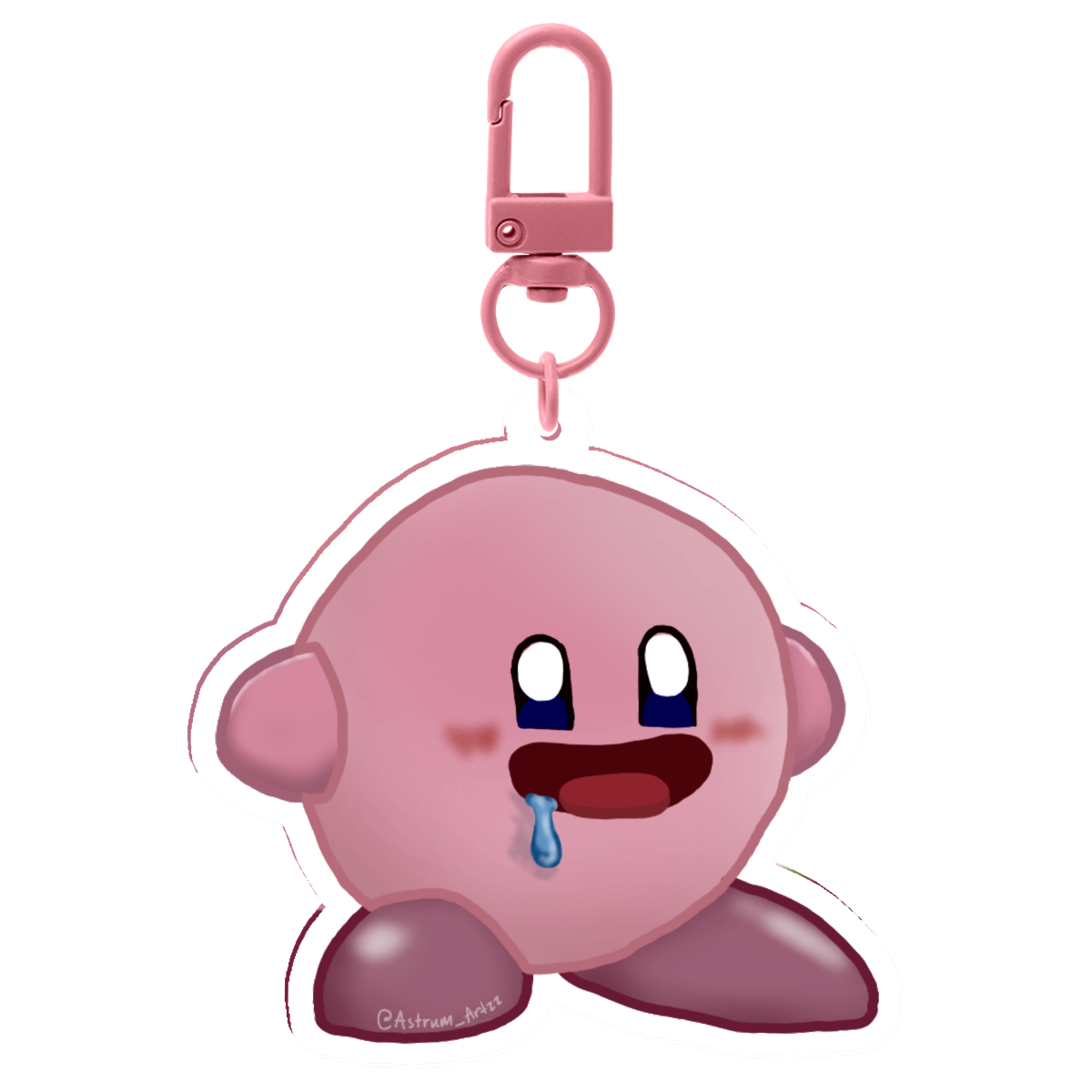Drooling Kirby Keychain