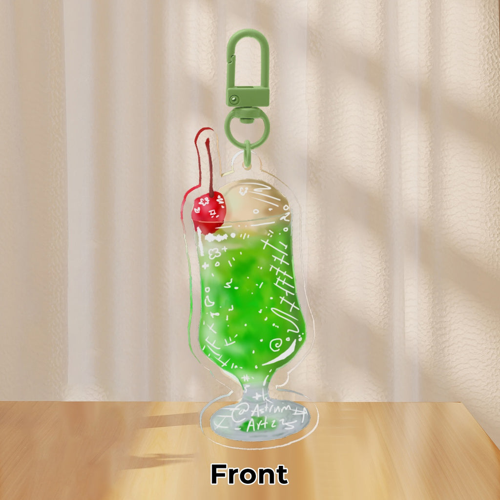 Green Cream Soda Keychain