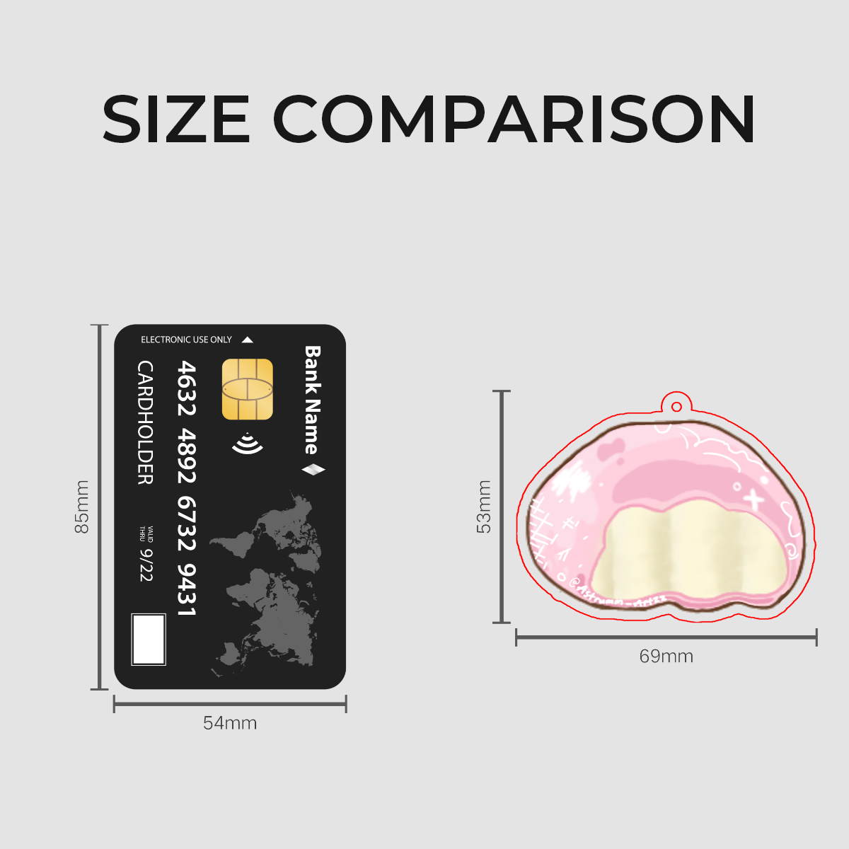 Strawberry Mochi Keychain