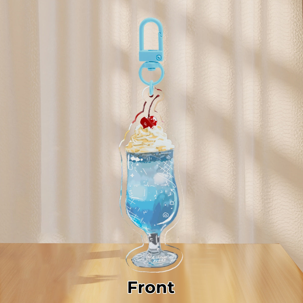 Blue Cream Soda Keychain