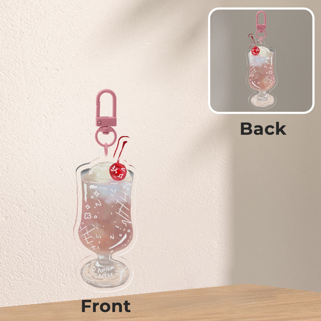Pink Cream Soda Keychain