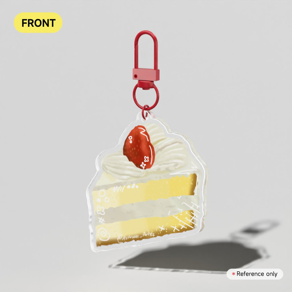 Strawberry Cake Keychain