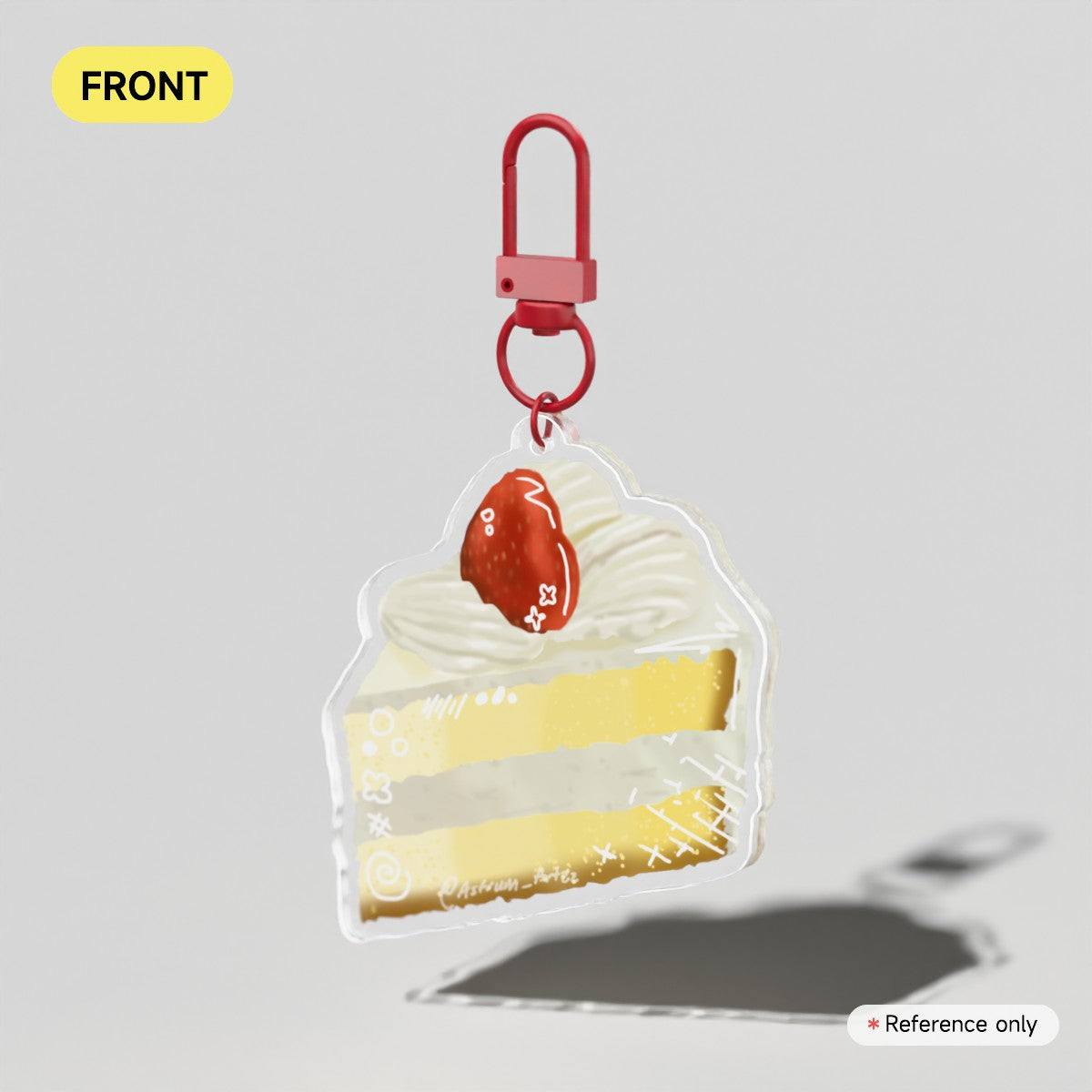 Strawberry Cake Keychain