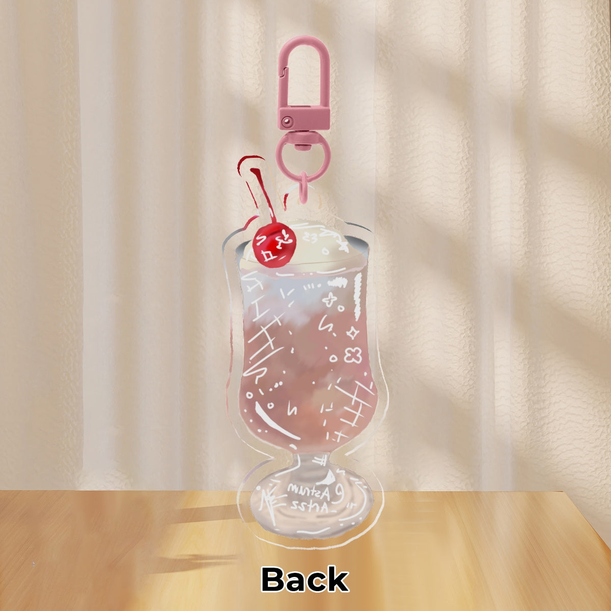 Pink Cream Soda Keychain