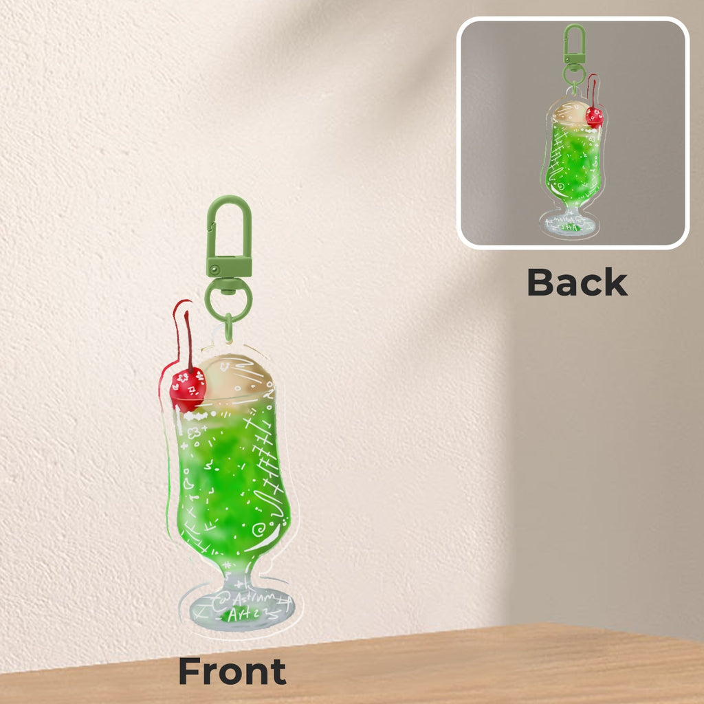 Green Cream Soda Keychain