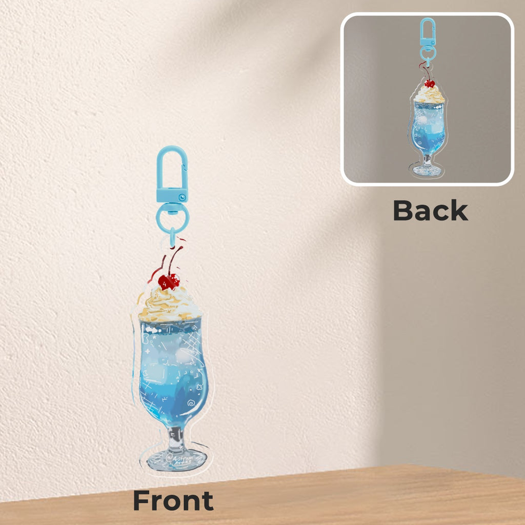 Blue Cream Soda Keychain