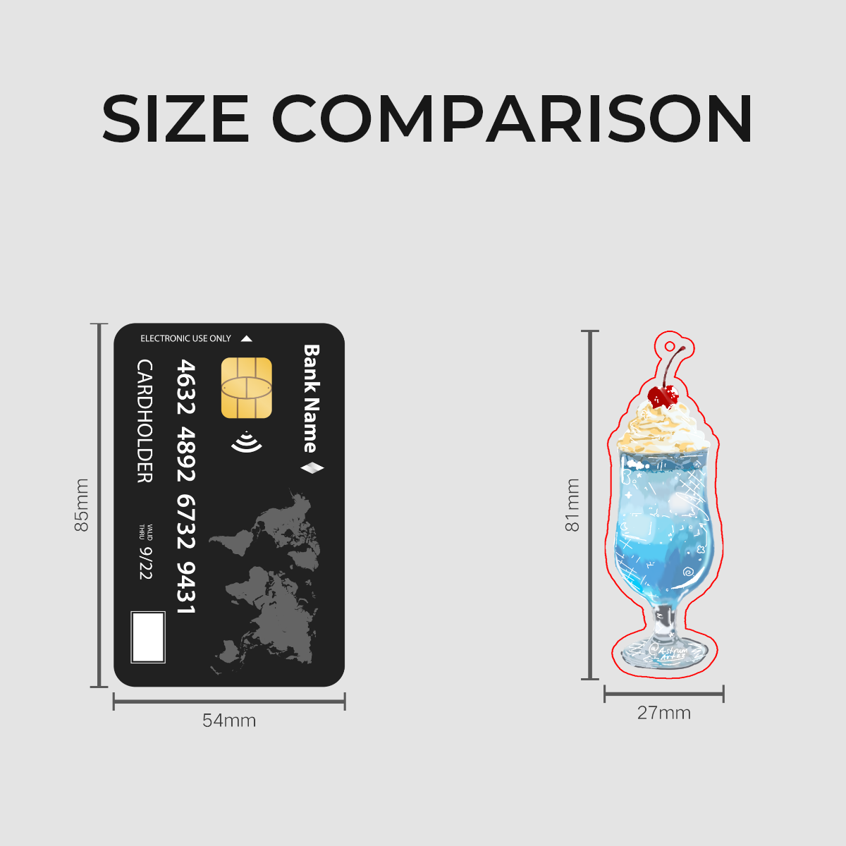 Blue Cream Soda Keychain