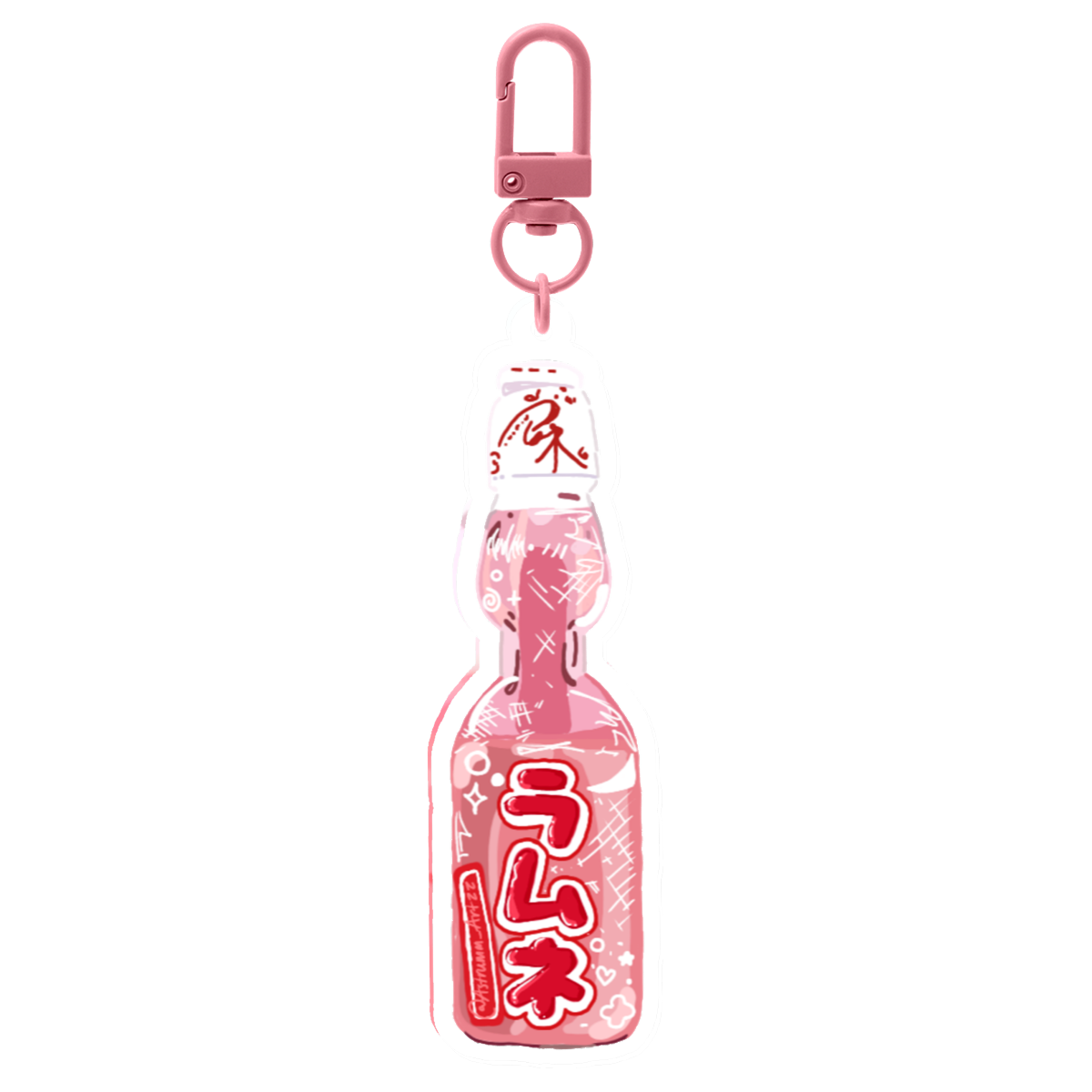 Pink Ramune Keychain