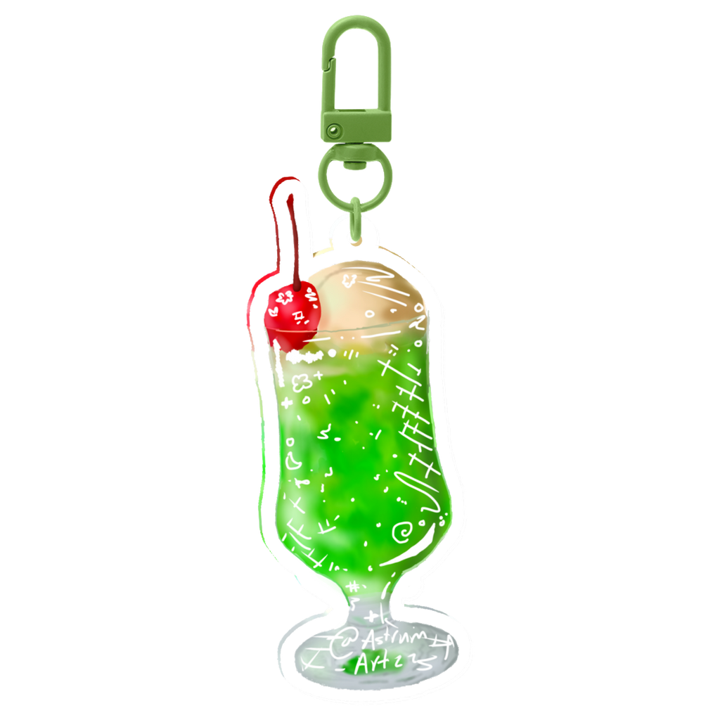 Green Cream Soda Keychain