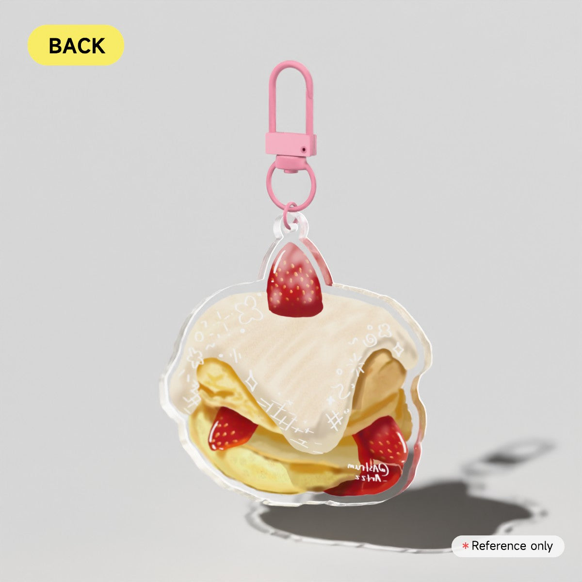 Strawberry Pancake Keychain
