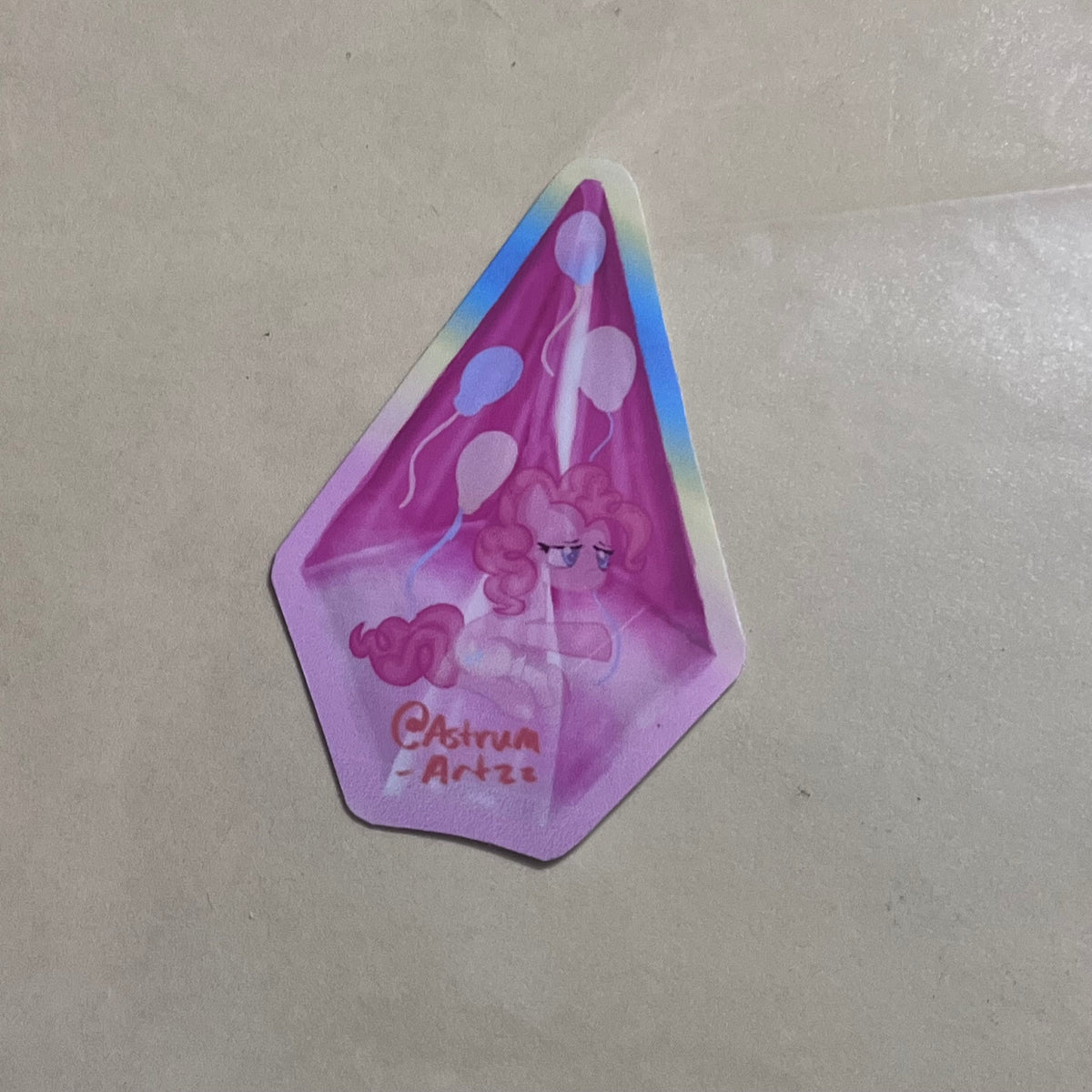 Pinky pie crystal sticker
