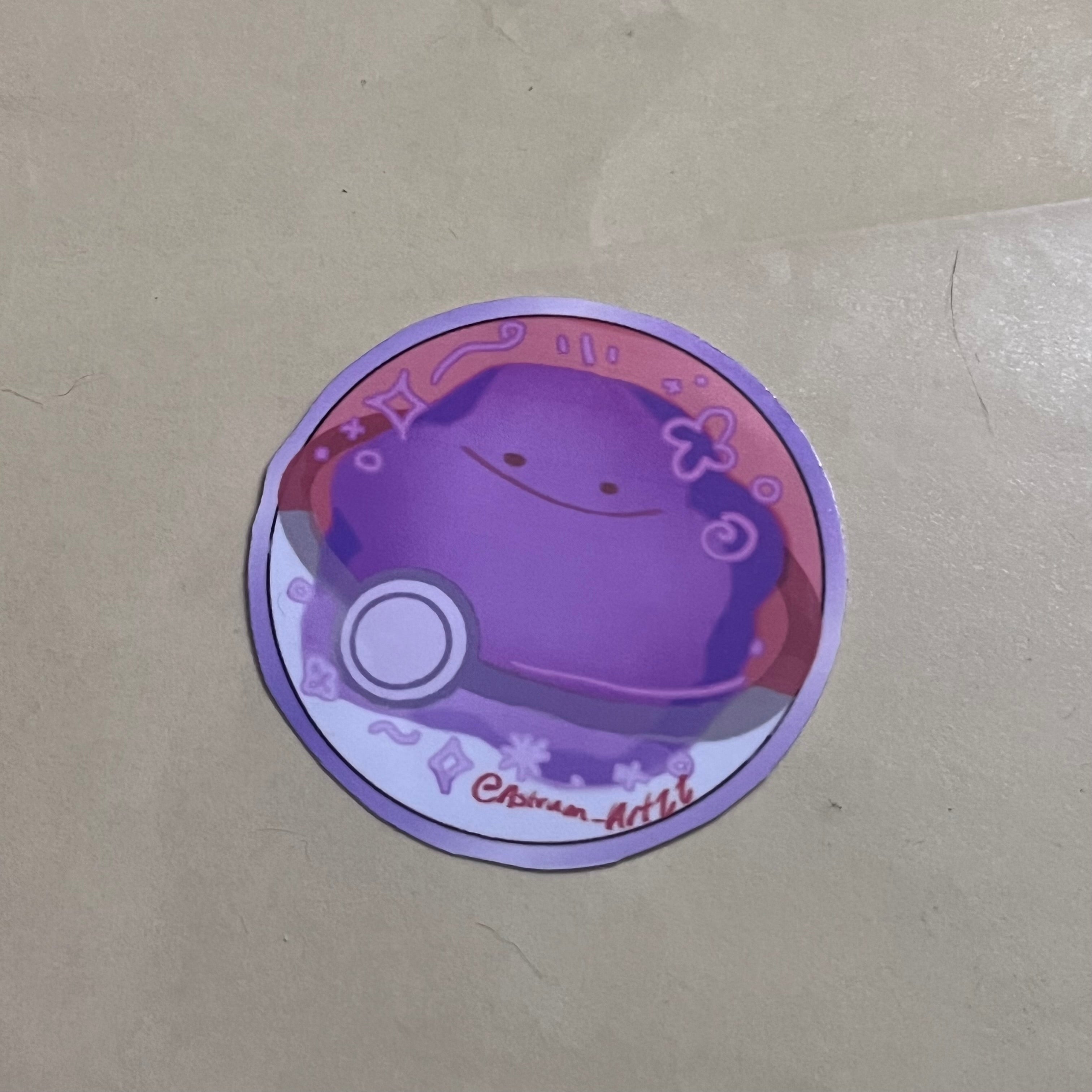 Ditto Pokeball Sticker