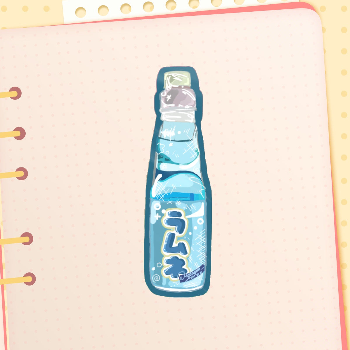 Blue Ramune Sticker