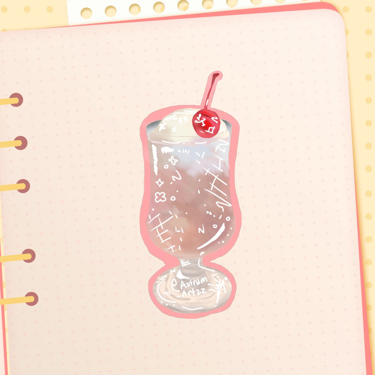 Pink Cream Soda Sticker
