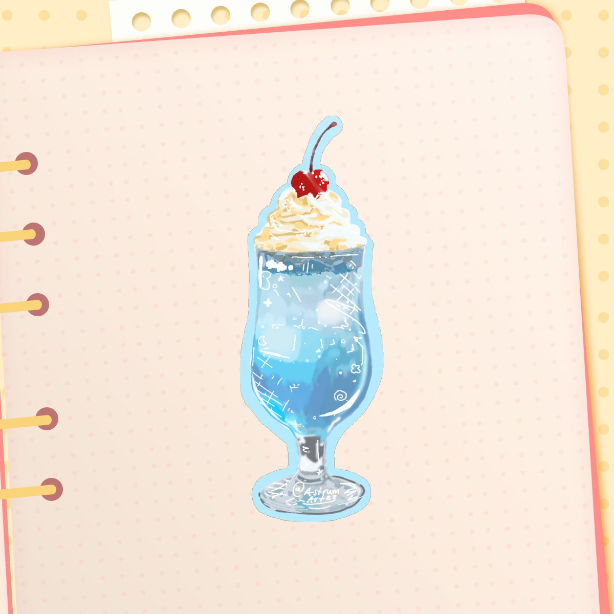 Blue Cream Soda Sticker