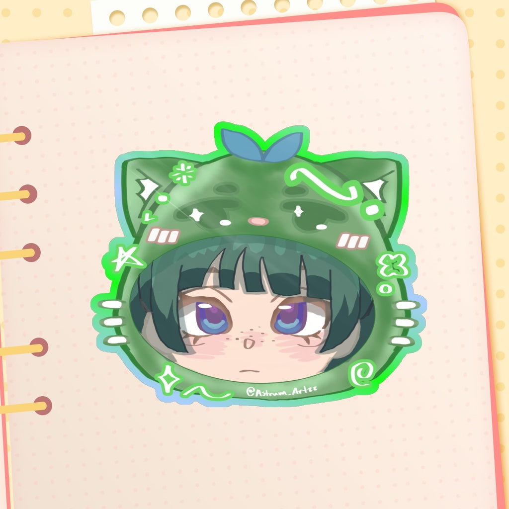 Mao Mao cozy cat sticker