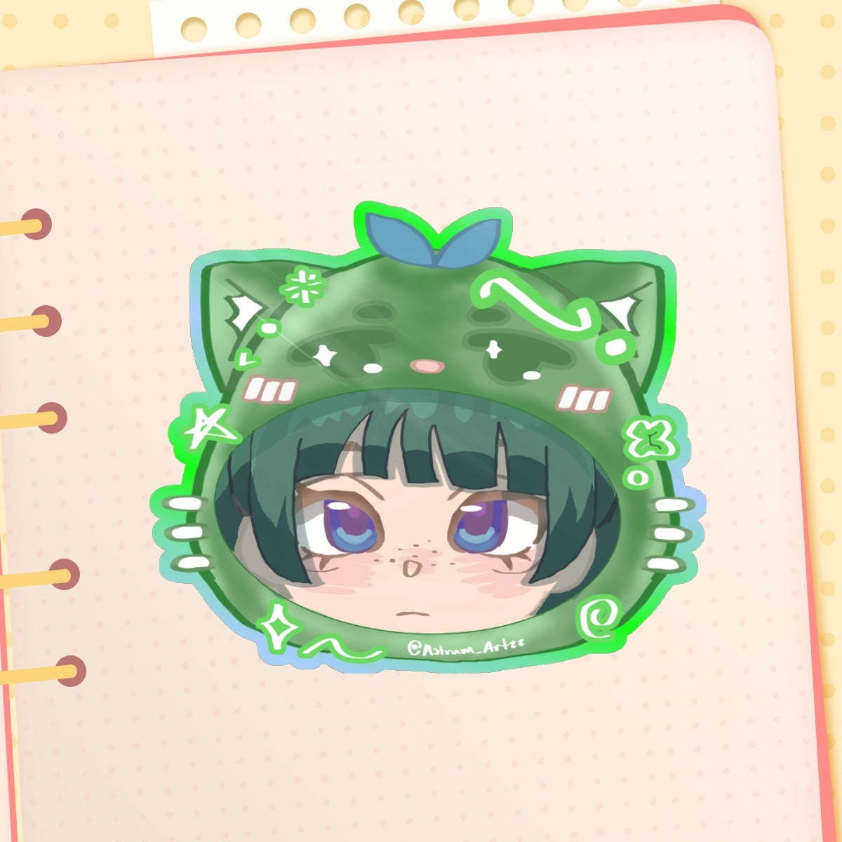 Mao Mao cozy cat sticker