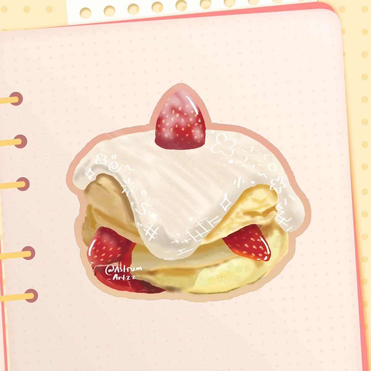 Strawberry pancakes sticker