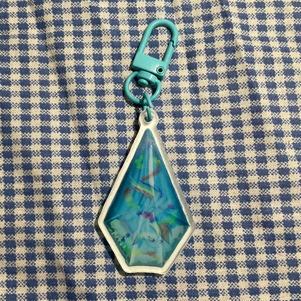 Rainbow dash crystal keychain