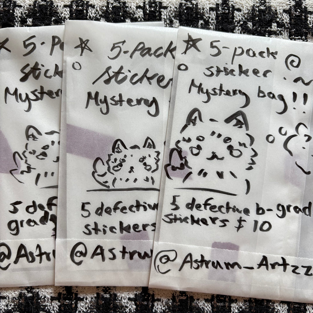 5 Pack Sticker Mystery Bag