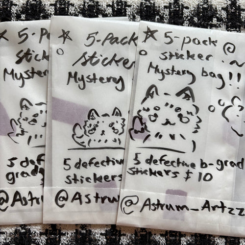 5 Pack Sticker Mystery Bag