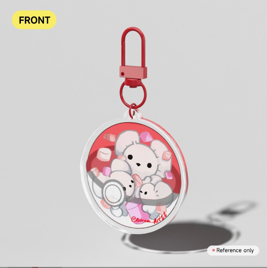 Tandemaus pokeball keychain