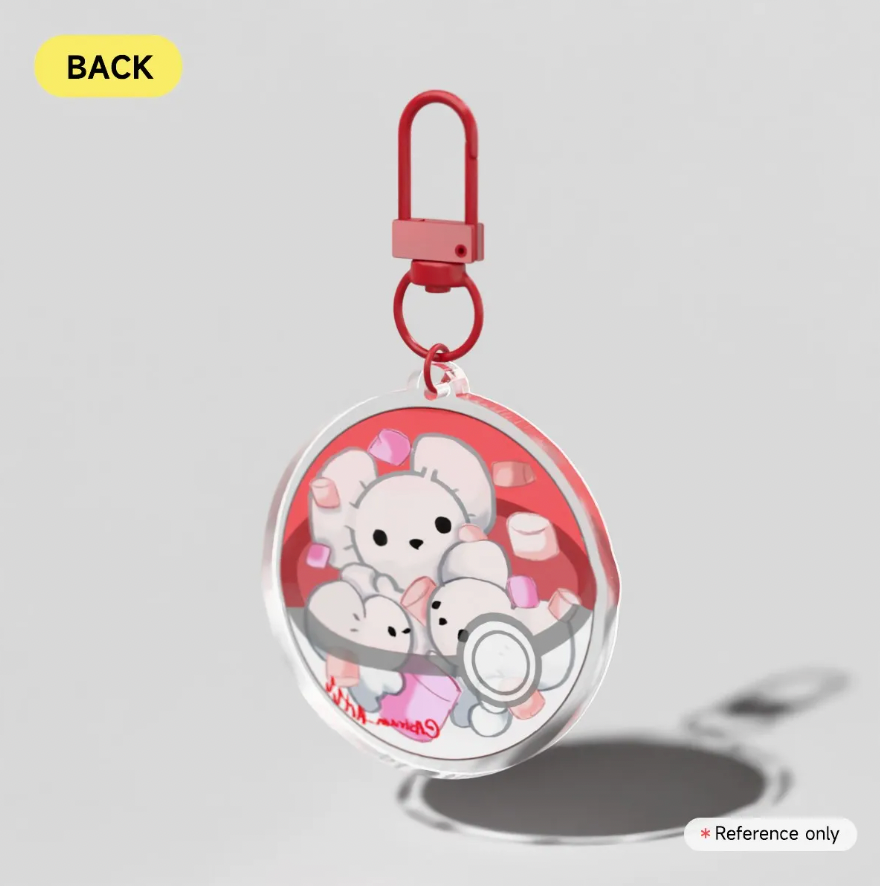 Tandemaus pokeball keychain