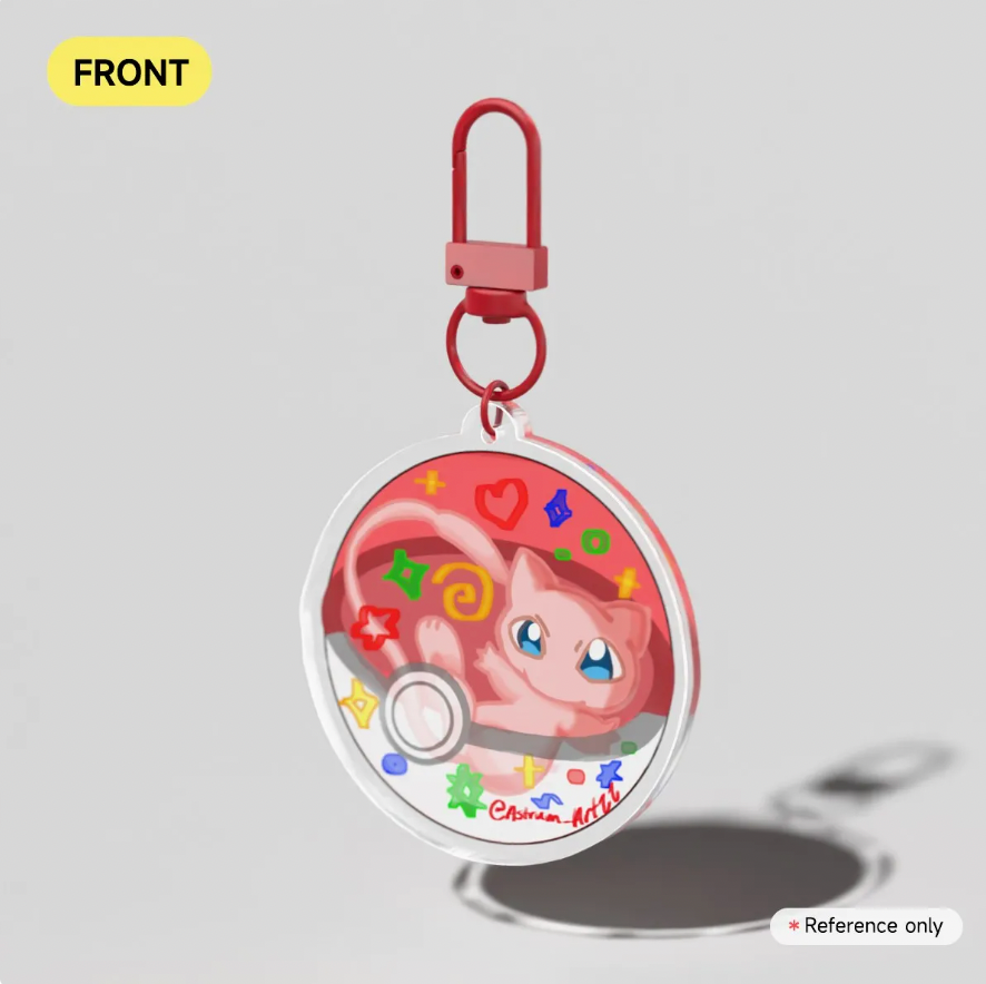 Mew pokeball keychain