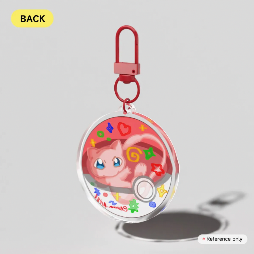 Mew pokeball keychain