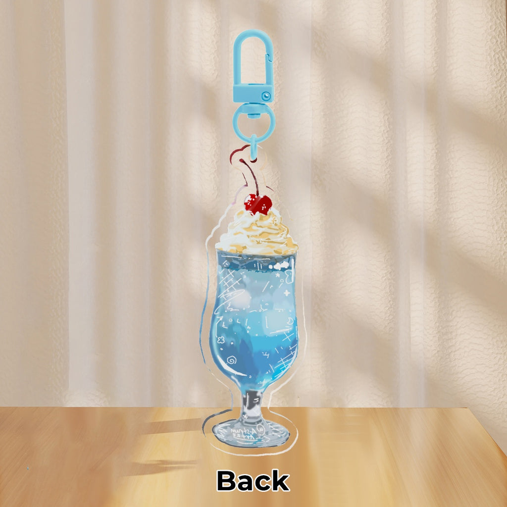 Blue Cream Soda Keychain