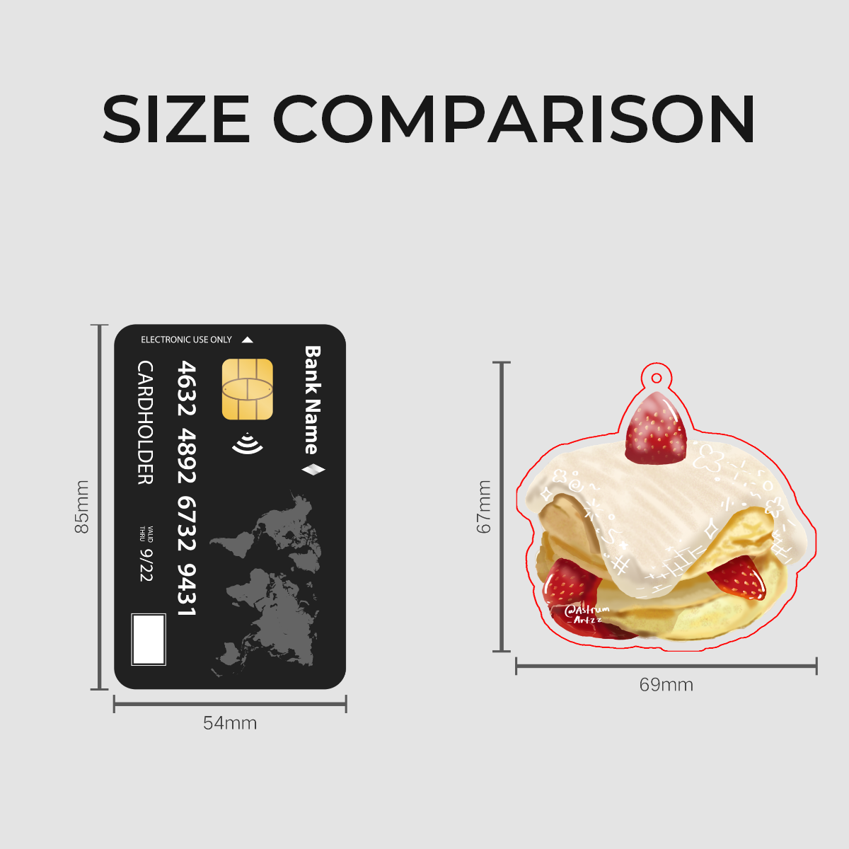 Strawberry Pancake Keychain