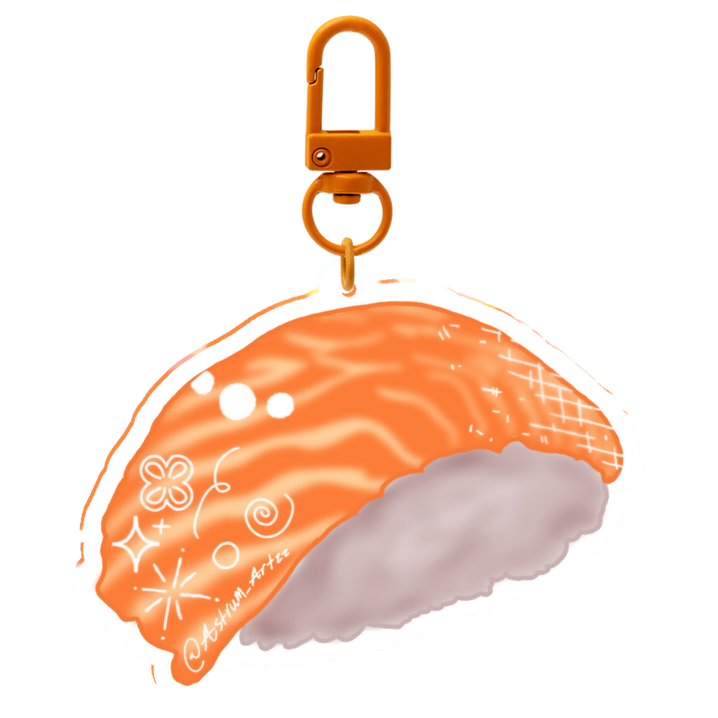 Salmon Sushi Keychain
