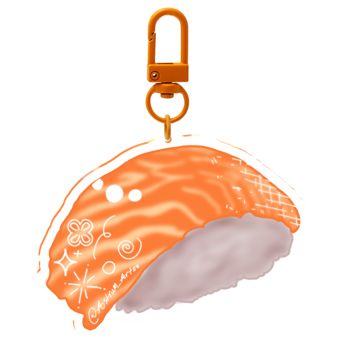 Salmon Sushi Keychain