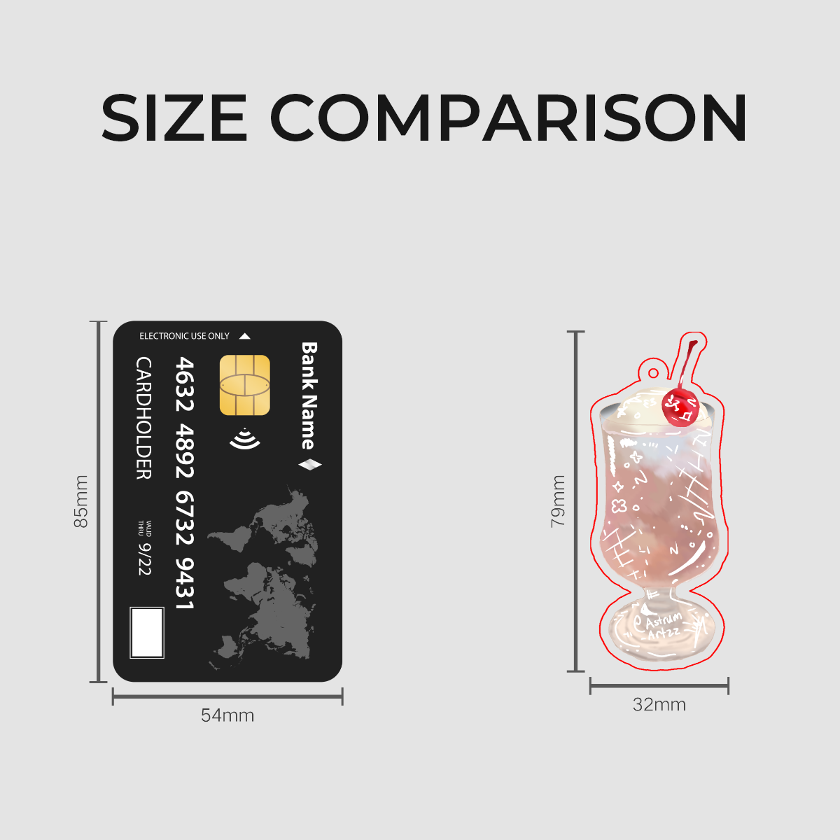 Pink Cream Soda Keychain