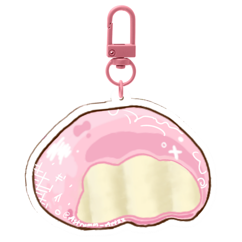 Strawberry Mochi Keychain