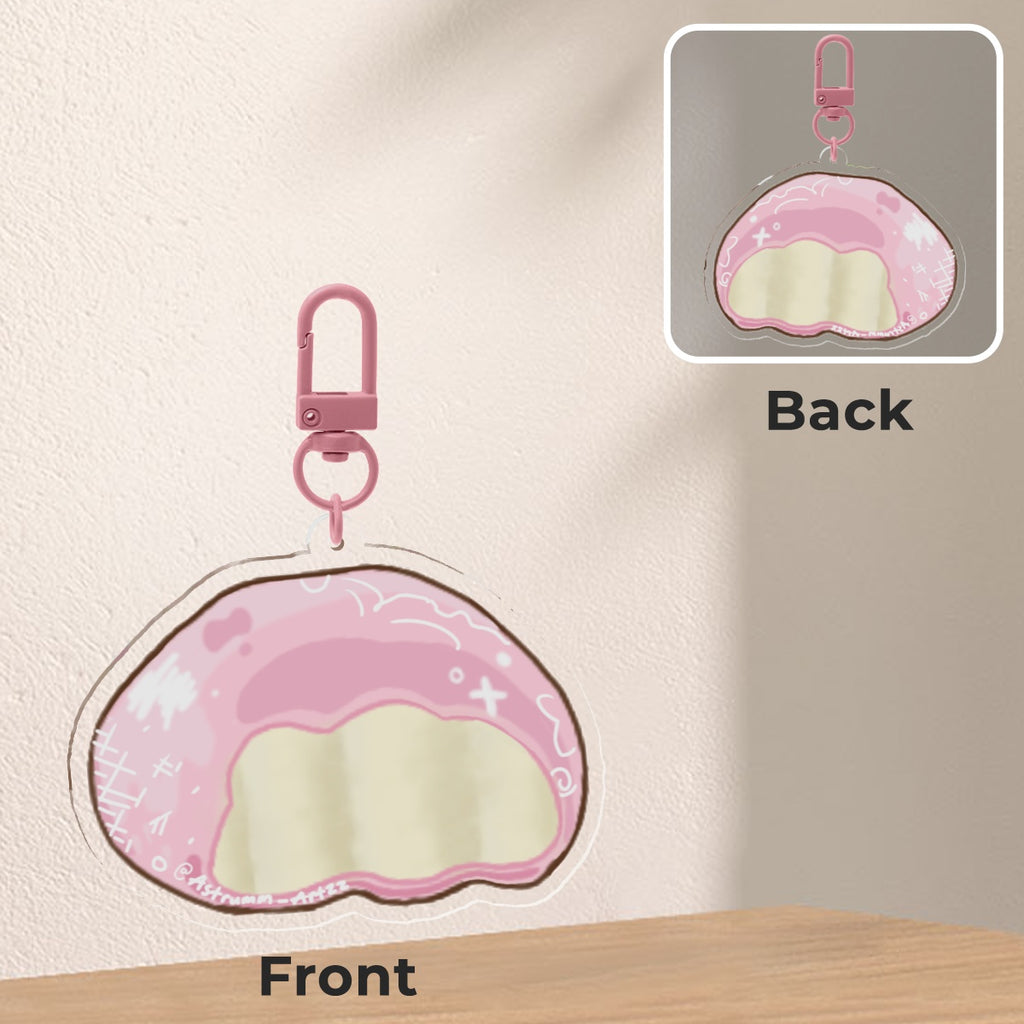 Strawberry Mochi Keychain
