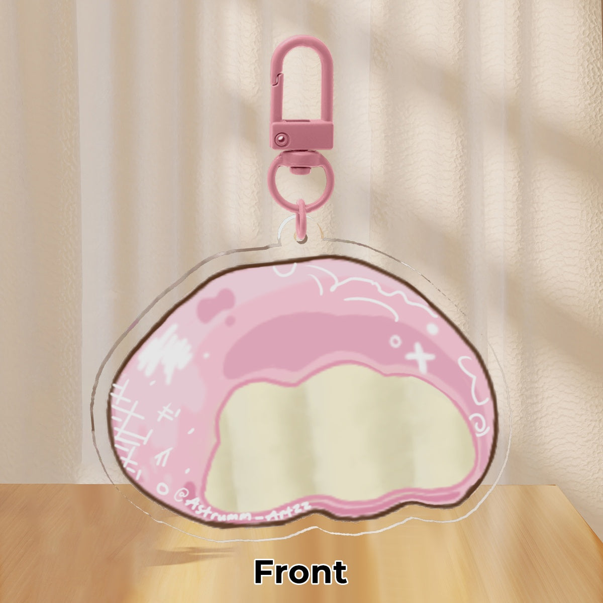 Strawberry Mochi Keychain