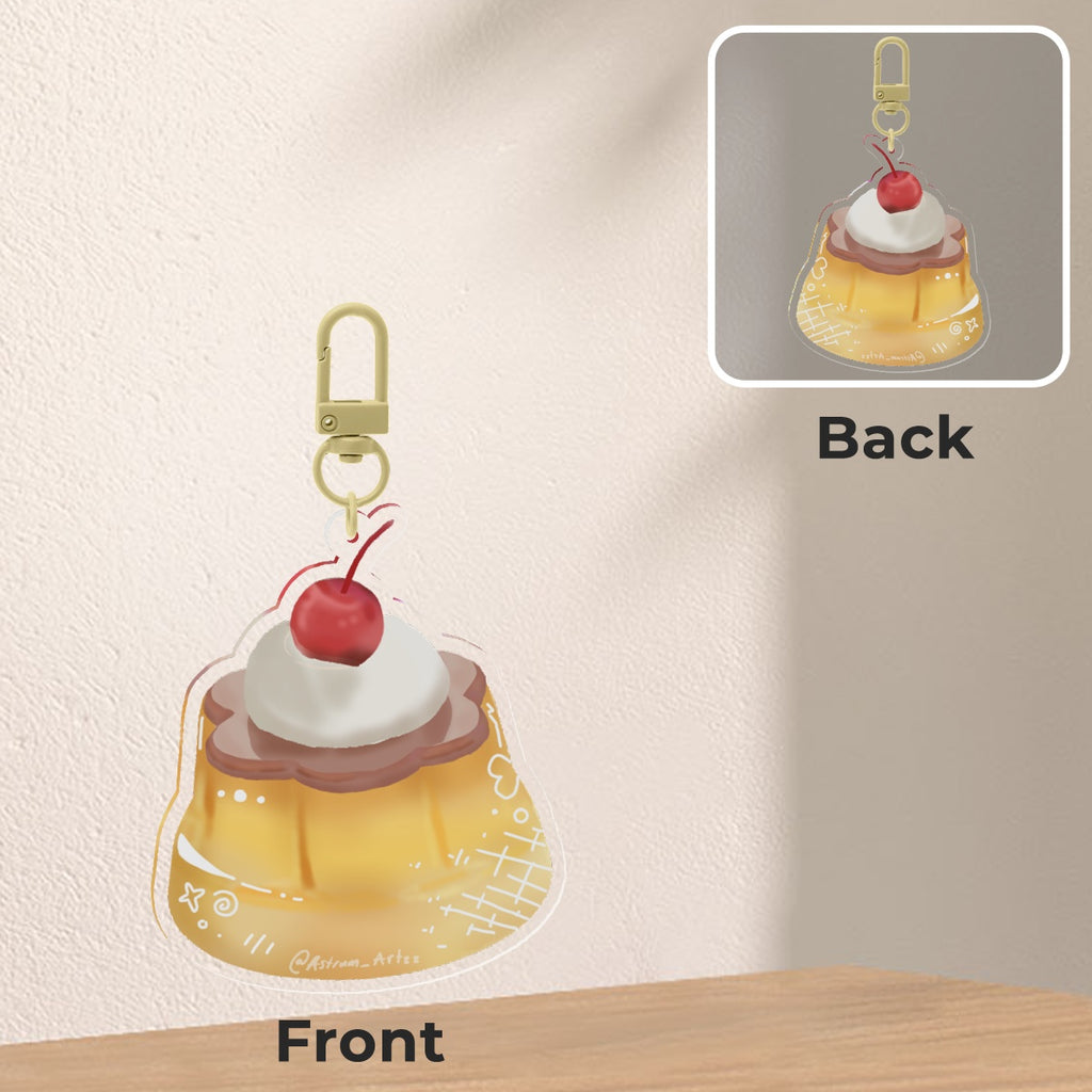 Cozy pudding keychain