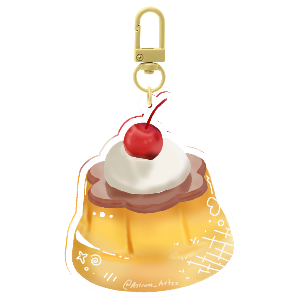 Cozy pudding keychain