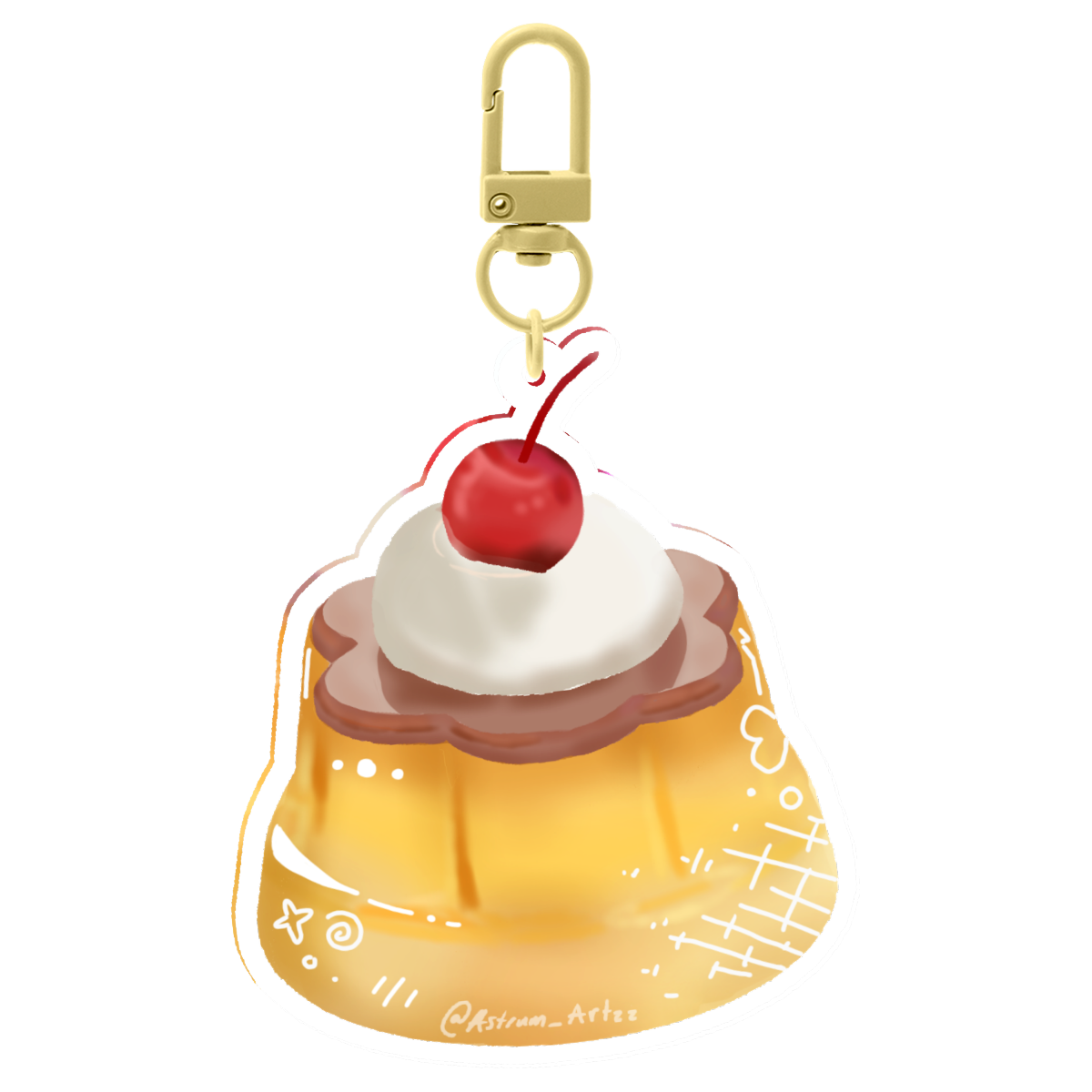 Cozy pudding keychain