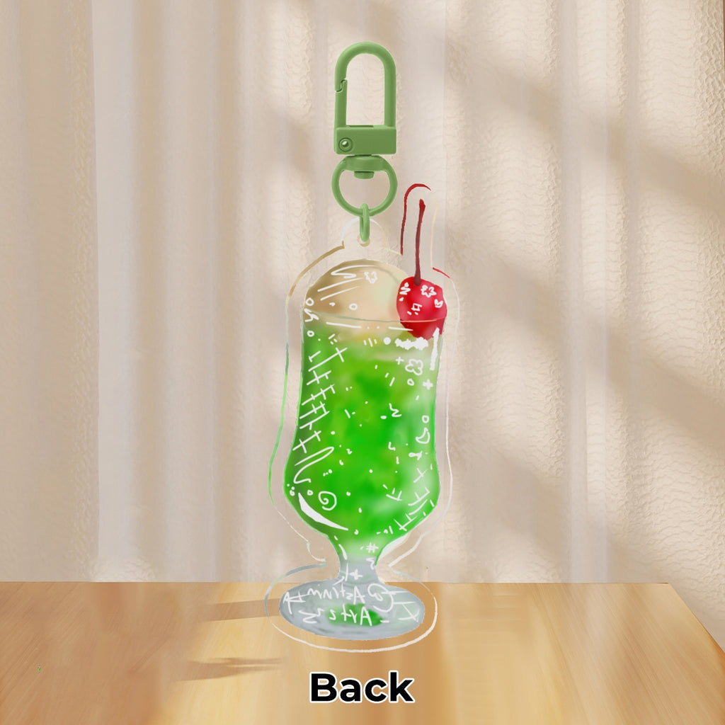 Green Cream Soda Keychain