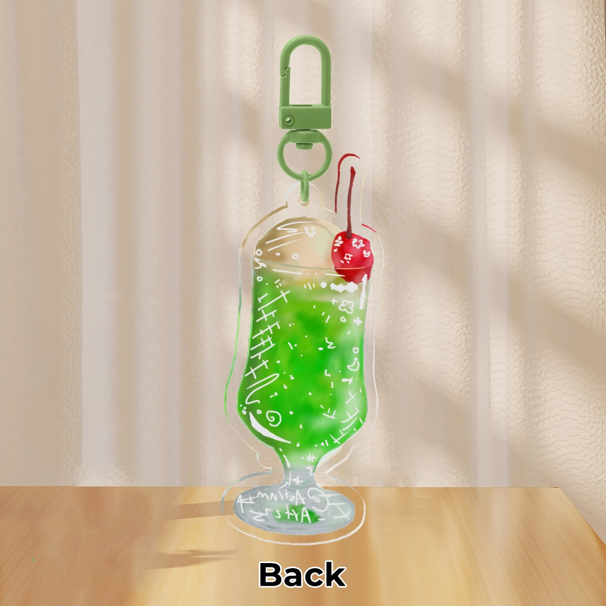 Green Cream Soda Keychain