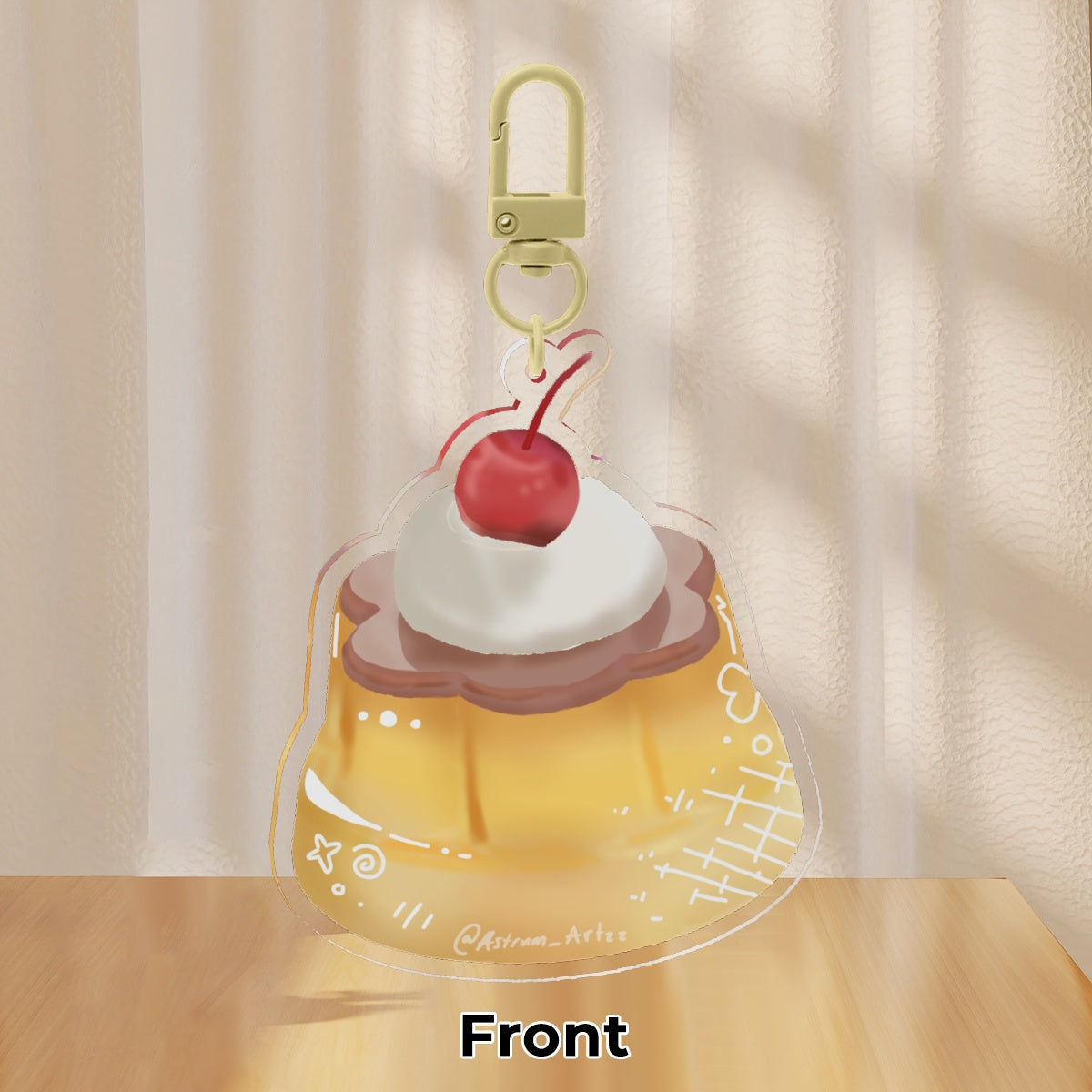 Cozy pudding keychain